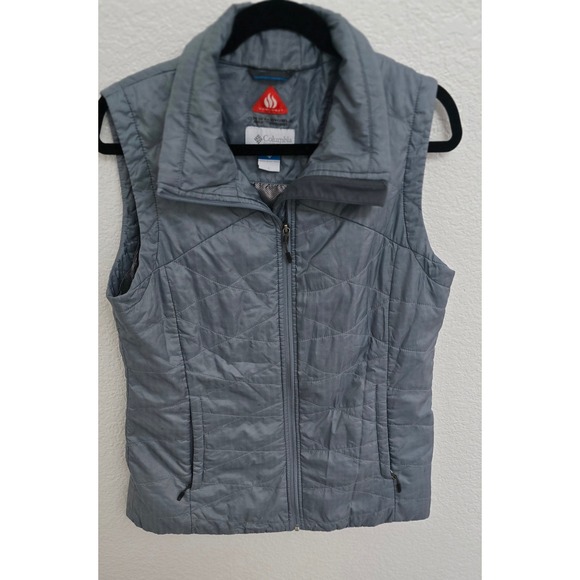 Columbia Womens Vest Quilted Full Zip Sleeveless Puffer Jacket Layering Gray. - Picture 1 of 8